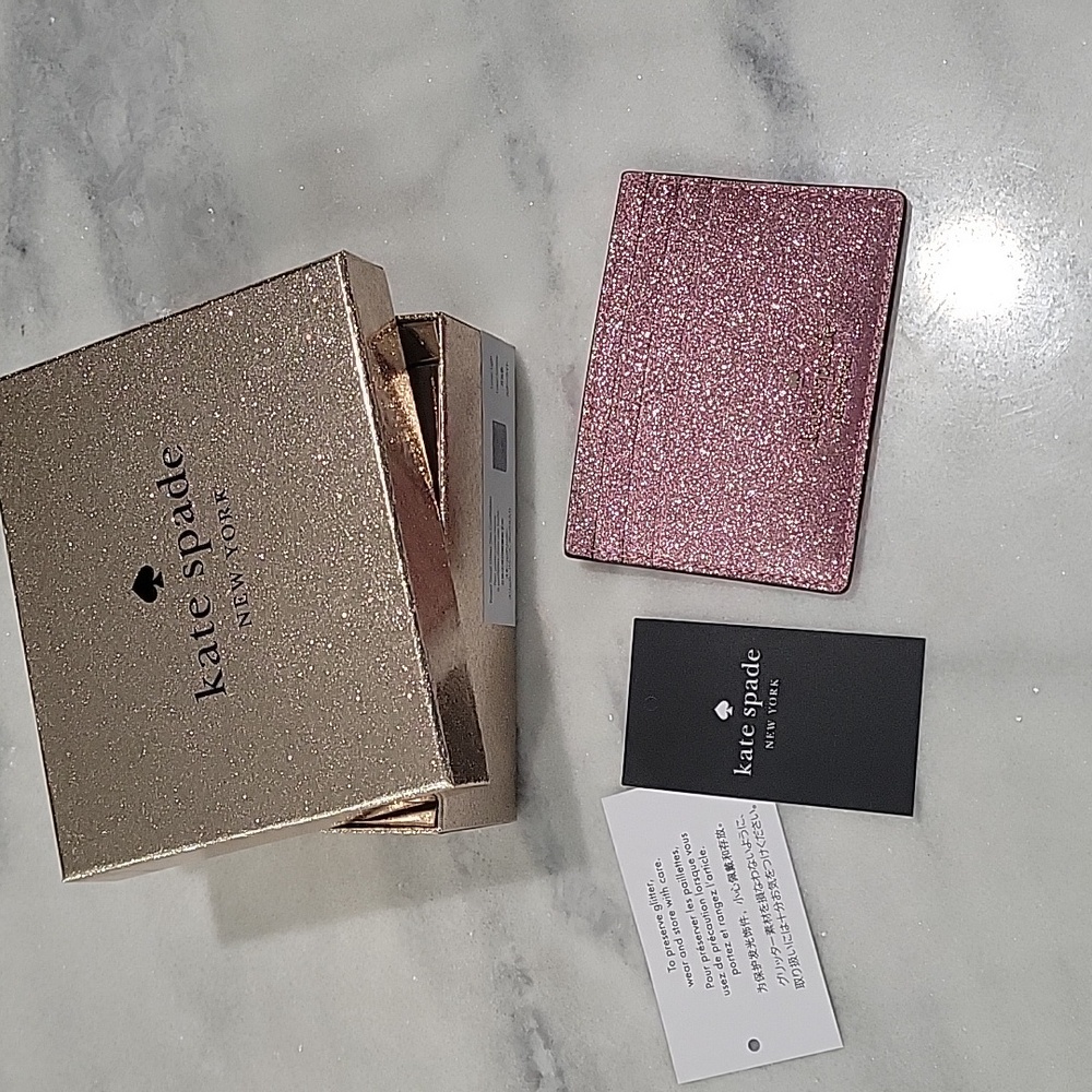 kate spade Glimmer Glitter Card Holder